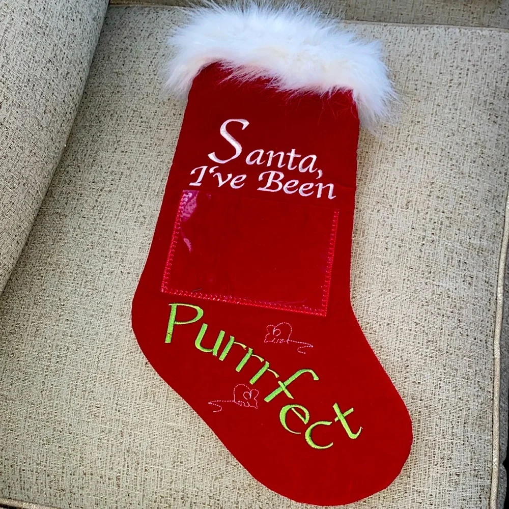 Cat Christmas stocking